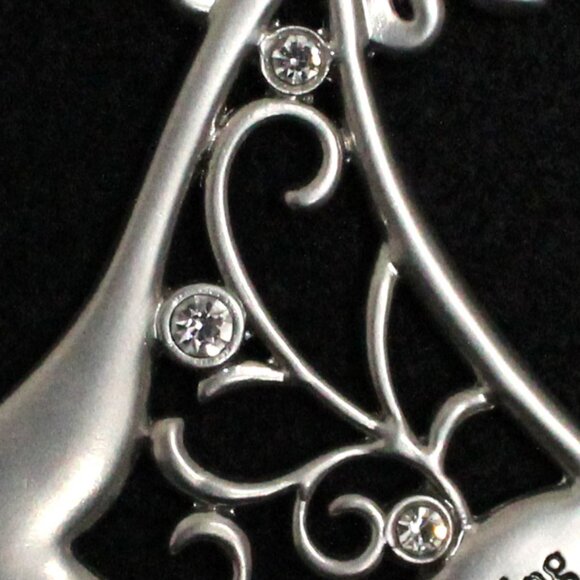 Sisters Are a Blessing Silver Tone Angel Ornament With Clear Stones - Picture 6 of 7